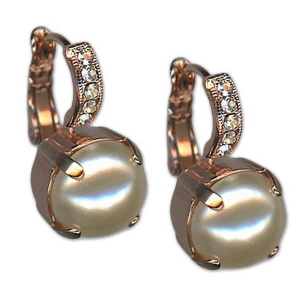 Earrings by Mariana Woman Timeless Pearl and Moonlight Swarovski Crystals