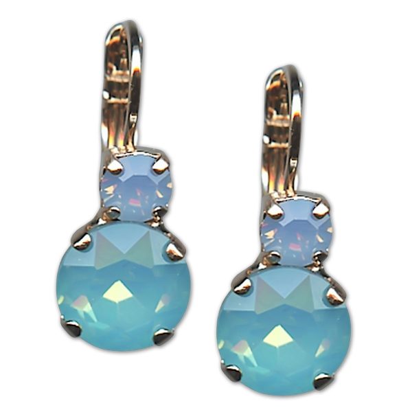 Earrings by Mariana Woman Charming Blue and Aqua Swarovski Crystals