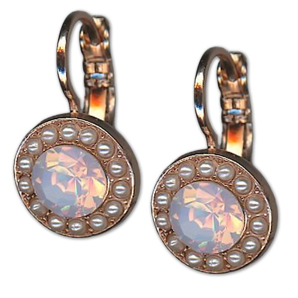 Earrings by Mariana Woman Lovely Pearl and Rose Swarovski Crystals