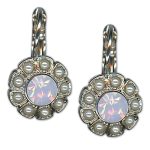 Earrings by Mariana Woman Dainty Floral Pearl and Rose Swarovski Crystals - Image 3