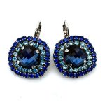 Earrings by Mariana Woman Exquisite Sapphire and Aquamarine Swarovski Crystals