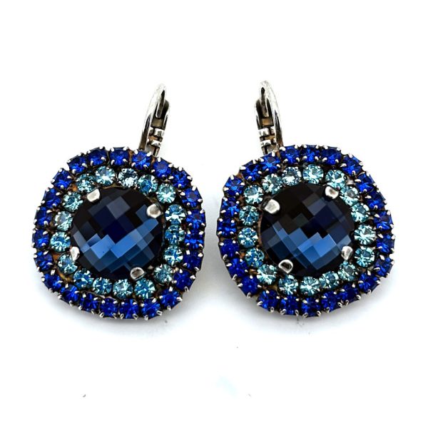 Earrings by Mariana Woman Exquisite Sapphire and Aquamarine Swarovski Crystals
