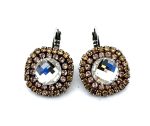 Earrings by Mariana Woman Glamorous Clear and Golden Swarovski Crystals