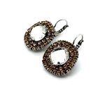 Earrings by Mariana Woman Glamorous Clear and Golden Swarovski Crystals - Image 2