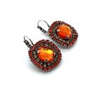 Earrings by Mariana Woman Charming Orange and Topaz Swarovski Crystals - Image 3