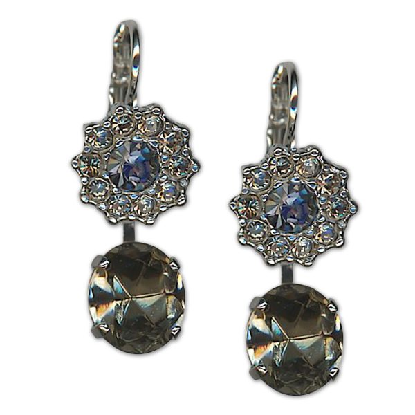 Earrings by Mariana Woman Elegant Black Diamond Swarovski Crystals