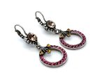 Earrings By Mariana Woman Adorable Light Rose and Peach Swarovski Crystals - SP - Image 4