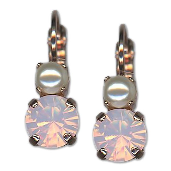Earrings by Mariana Woman Chic Pearl and Rose Swarovski Crystals