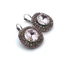 Earrings by Mariana Woman Lovely Rose and Chrysolite Swarovski Crystals - Image 3