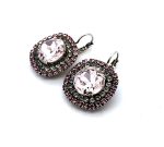 Earrings by Mariana Woman Lovely Rose and Chrysolite Swarovski Crystals - Image 2