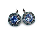 Earrings by Mariana Woman Glamorous Sapphire and Clear Swarovski Crystals