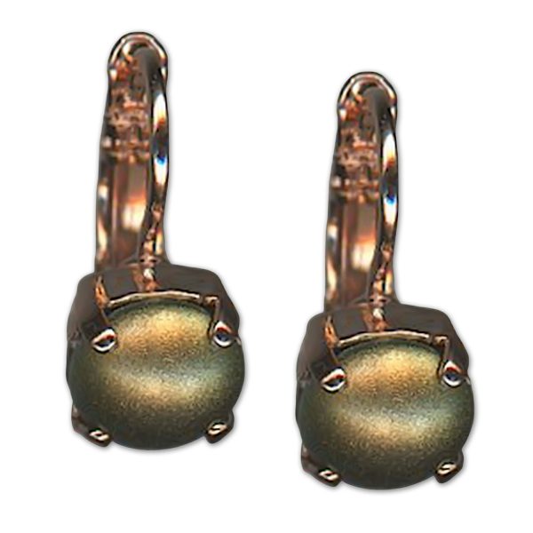 Earrings by Mariana Woman Alluring Iridescent Green Swarovski Crystals