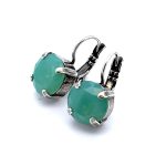 Earrings By Mariana Woman Timeless Light Aqua Swarovski Crystals
