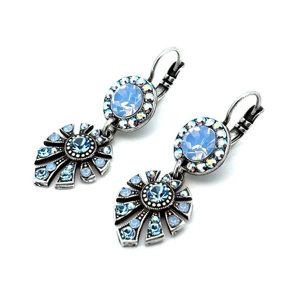 Earrings By Mariana Woman Gorgeous Pale and Frosted Blue Swarovski Crystals