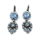 Earrings By Mariana Woman Gorgeous Pale and Frosted Blue Swarovski Crystals - Image 2