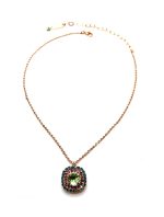 Necklace Pendant by Mariana Woman Beautiful Turquoise and Rose Swarovski Crystals - Image 2