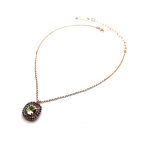 Necklace Pendant by Mariana Woman Beautiful Turquoise and Rose Swarovski Crystals - Image 4