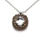 Necklace Pendant by Mariana Woman Timeless Clear and Topaz Swarovski Crystals