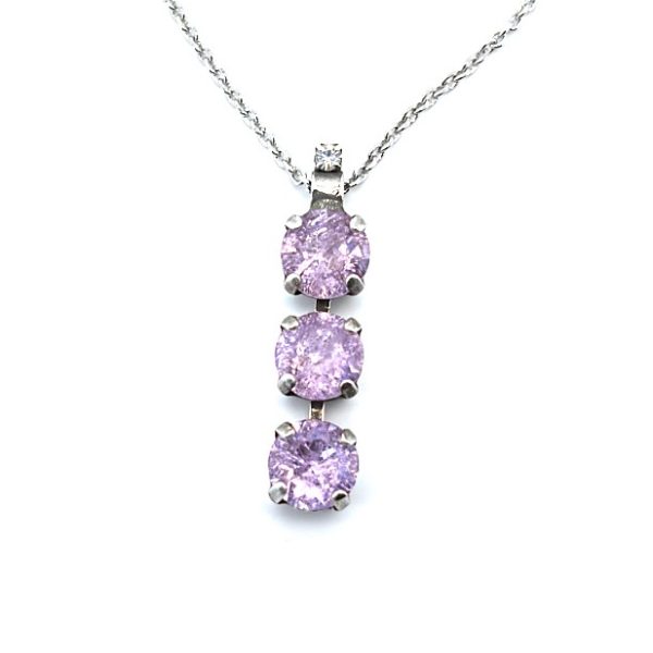 Necklace Pendant By Mariana Woman Elegant Trio Violet Ice Swarovski Crystals