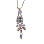 Necklace Pendant By Mariana Elegant Violet Ice and Violet Swarovski Crystals