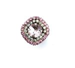 Ring by Mariana Woman Charming Rose and Chrysolite Swarovski  Crystals - Image 3
