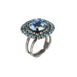 Ring by Mariana Woman Gorgeous Sapphire and Aquamarine Swarovski Crystals - Image 2