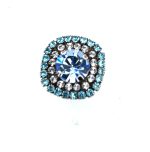 Ring by Mariana Woman Gorgeous Sapphire and Aquamarine Swarovski Crystals - Image 3
