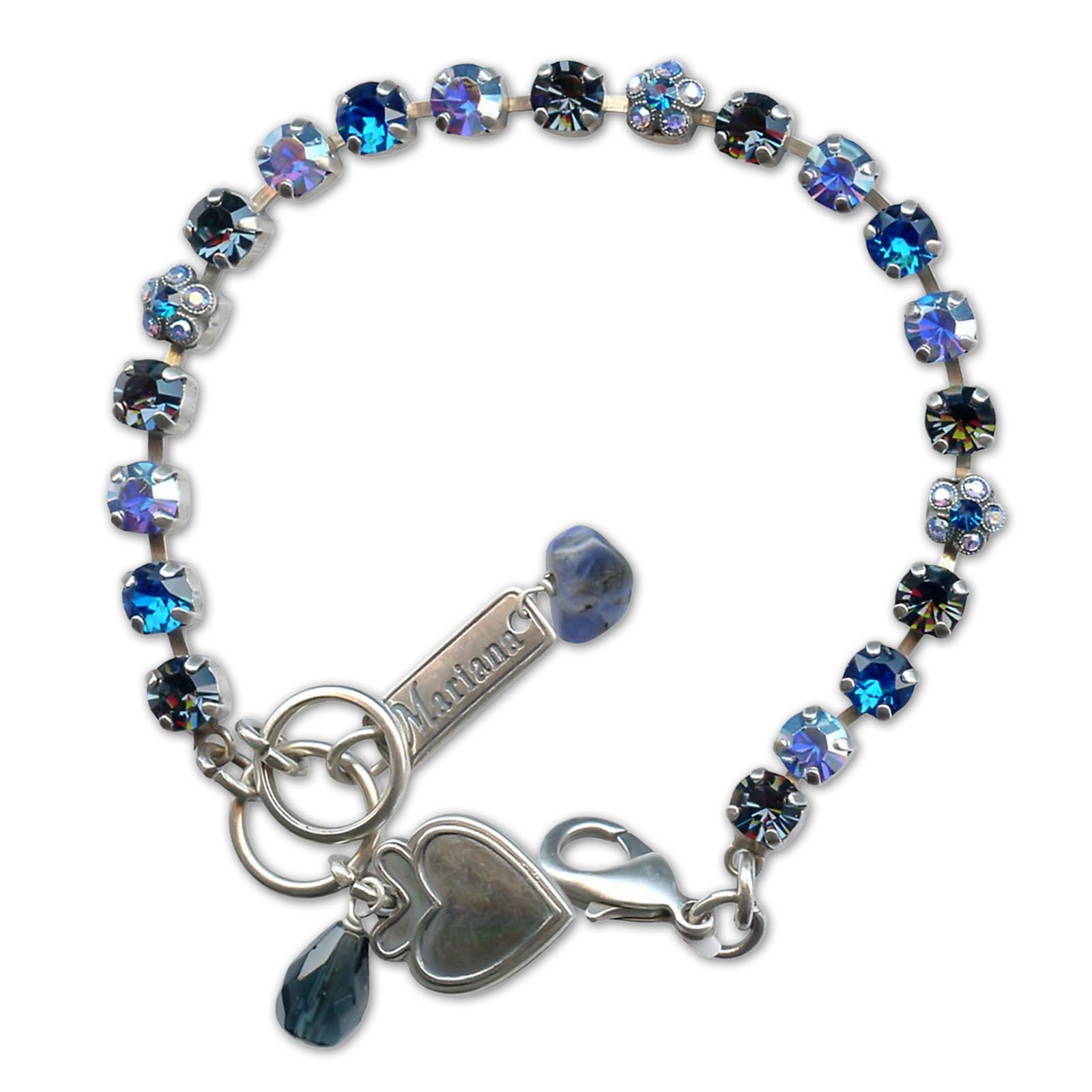 B-4008-207-SP (1) Bracelet by Mariana Woman Gorgeous Montana and Sapphire Swarovski Crystals - Image 1