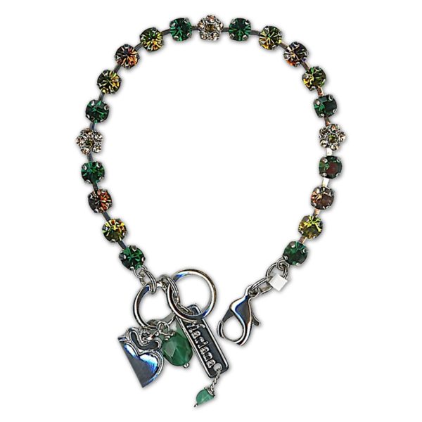 Bracelet by Mariana Woman Charming Fern and Olivine Swarovski Crystals