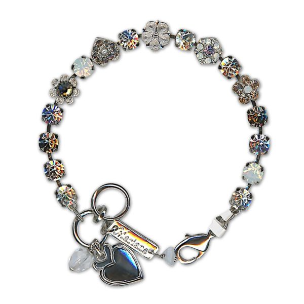 Bracelet by Mariana Woman Exquisite Black Diamond and Opal Swarovski Crystals