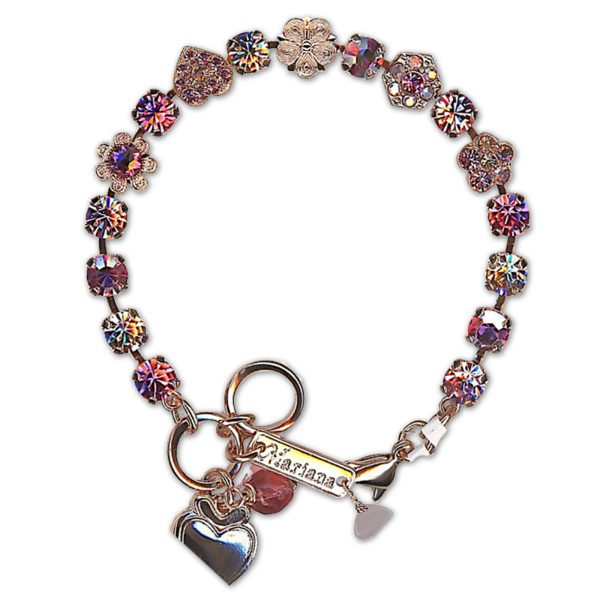 Bracelet by Mariana Woman Lovely Rose Swarovski Crystals