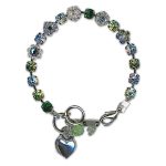 Bracelet by Mariana Woman Adorable Emerald and Erinite Swarovski Crystals - Image 2