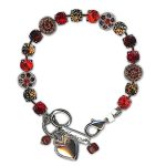 Bracelet by Mariana Woman Gorgeous Siam and Burgundy Swarovski Crystals - Image 2