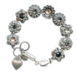 Bracelet by Mariana Woman Exquisite Black Diamond and Champagne Swarovski Crystals - Image 2