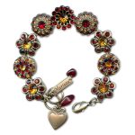 Bracelet by Mariana Woman Stunning Garnet and Topaz Swarovski Crystals - Image 2