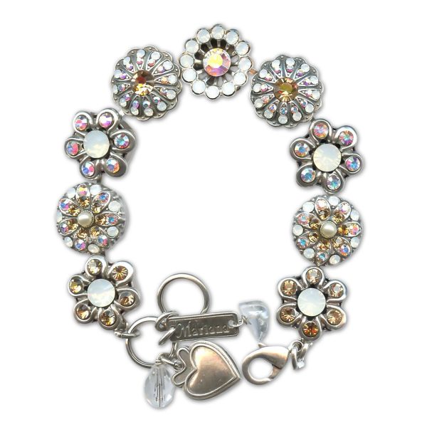 Bracelet by Mariana Woman Shimmering AB and Golden Swarovski Crystals