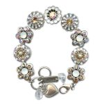 Bracelet by Mariana Woman Shimmering AB and Golden Swarovski Crystals - Image 3