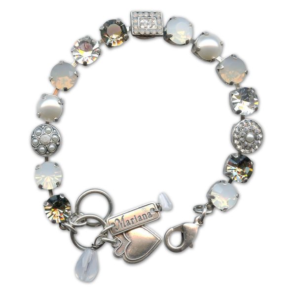 Bracelet by Mariana Woman Timeless Pearl and Opal Swarovski Crystals