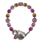Bracelet by Mariana Woman Beautiful Rose and Fuchsia Swarovski Crystals - Image 3