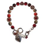 Bracelet by Mariana Woman Gorgeous Siam and Topaz Swarovski Crystals