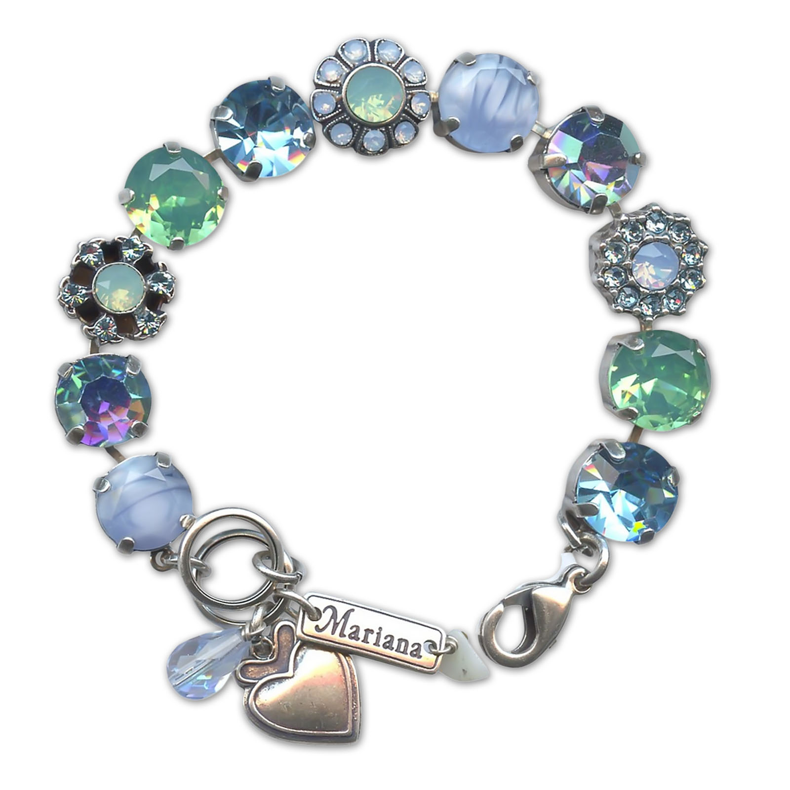 B-4174-36202-SP (1) Bracelet by Mariana Woman Glitzy Paradise Shine and Opal Swarovski Crystals - Image 1