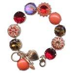 Bracelet by Mariana Woman Sassy Coral and Siam Swarovski Crystals - Image 2