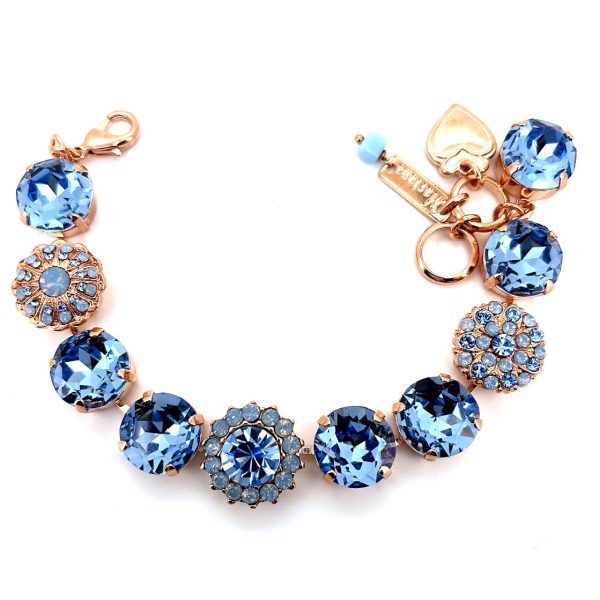Bracelet by Mariana Woman Gorgeous Aquamarine and Opal Swarovski Crystals