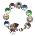 Bracelet by Mariana Woman Beautiful Lavender and Peridot Swarovski Crystals - Image 3
