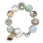 Bracelet by Mariana Woman Adorable Apple Green and Opal Swarovski Crystals - Image 3