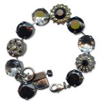 Bracelet by Mariana Woman Glamorous Jet and Dorado Swarovski Crystals - Image 3