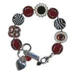 Bracelet by Mariana Woman Sophisticated Siam and Opal Swarovski Crystals - Image 2