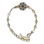 Bracelet by Mariana Woman Sleek Capri Blue and Clear Swarovski Crystals