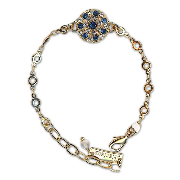 Bracelet by Mariana Woman Sleek Capri Blue and Clear Swarovski Crystals