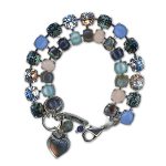 Bracelet by Mariana Woman Alluring Serpentine Mineral and Montana Swarovski Crystals